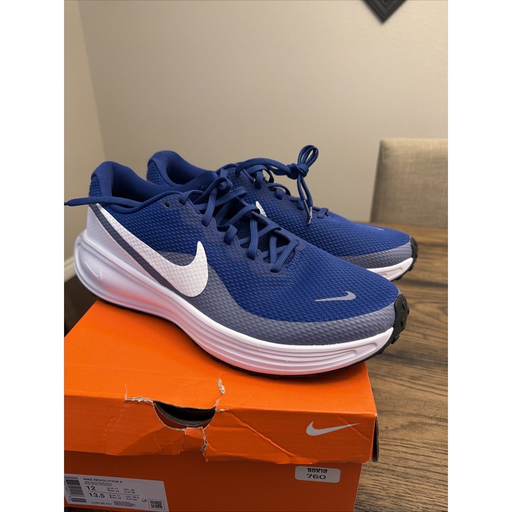 Nike Revolution 8 Deep Royal/White Men's Running Shoes-Size11.5 HJ9198-401 ..Y7
